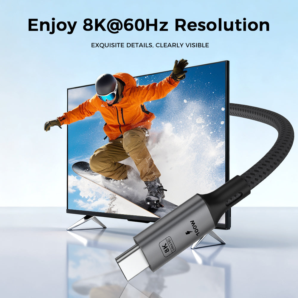 SYNQN USB-C Braided Cable — 100W Fast Charge | USB4.0 | 1M