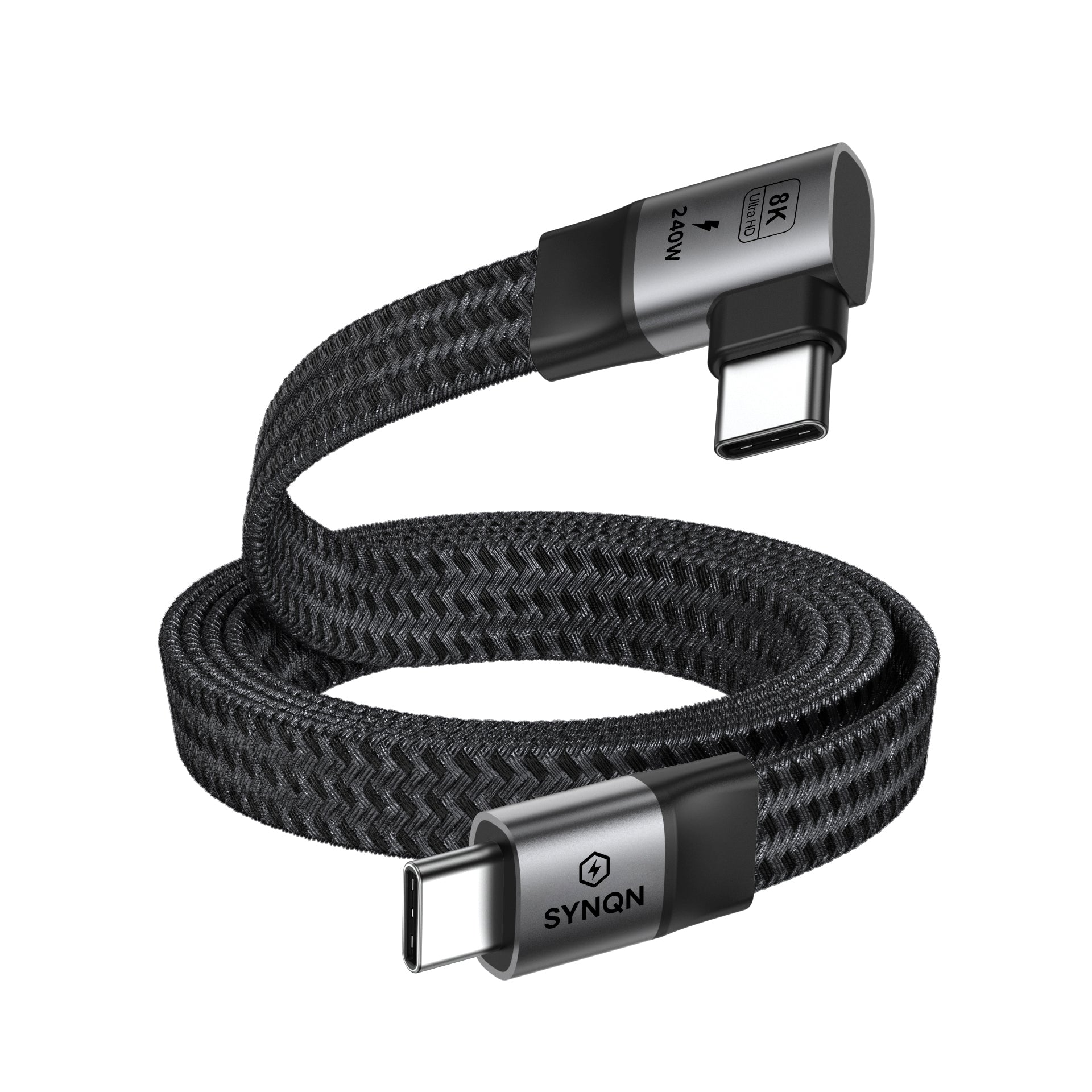 SYNQN USB-C Flat Cable — 240W Super Charge | USB4.0 Gen3 | 1M