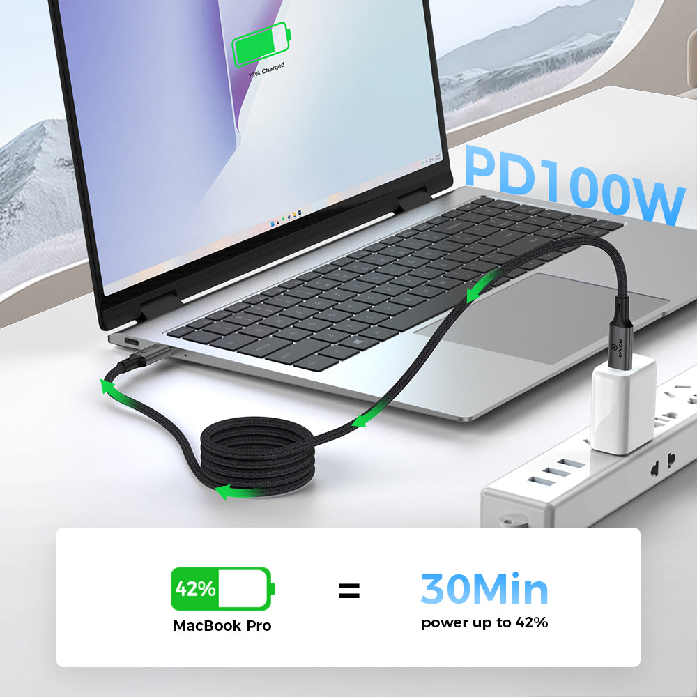 SYNQN USB4.0 C to C 1M magnetic data cable