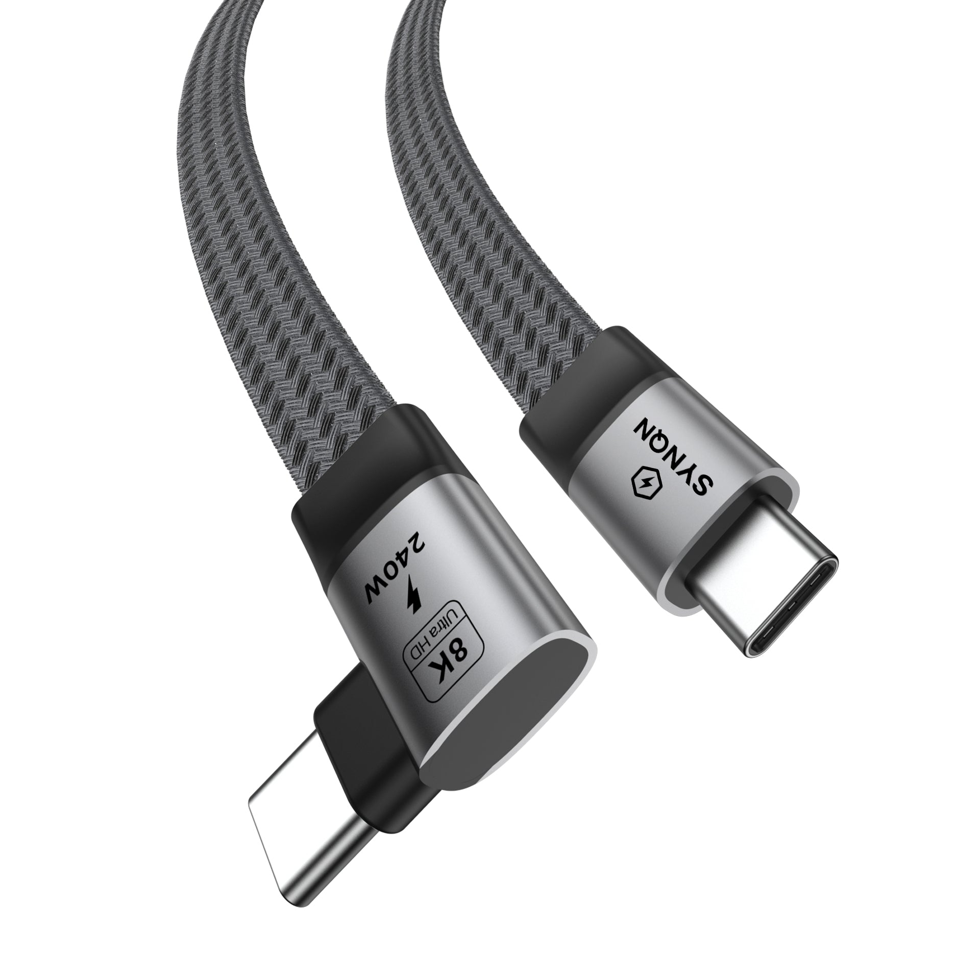 SYNQN USB-C Flat Cable — 240W Super Charge | USB4.0 Gen3 | 1M